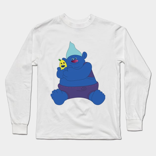 Biggie from Trolls and Dreamworks Long Sleeve T-Shirt by GerganaR